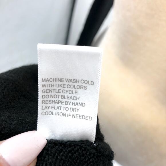 STITCHDROP Women's Tied To You Belted Midi Sweater Dress Medium Black NWT - Picture 9 of 10